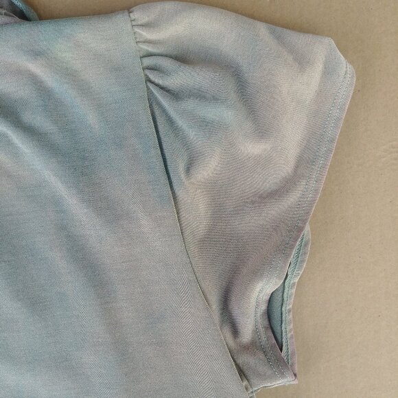 4/$20 Green Envelope tie dye acid wash green modal blend top USA sz Small - Picture 5 of 11